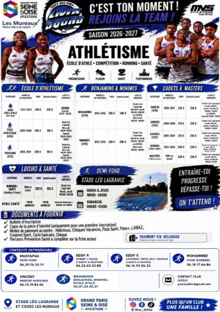 Rentrée sportive saison 2026 - 2027